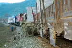 Alifuatpaşa'da yük Treni raydan çıktı