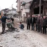 Güneş Sokakta Parke Çalışmaları Başladı