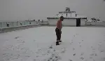 Üşümeyen Efsane Adam'dan Kar Şov!