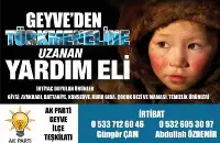 AK Geyve’den Bayır Bucak Türkmenleri için destek çağrısı