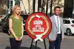 Eğitim-Öğretim Haftası Nedeniyle Çelenk Sunuldu
