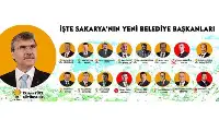 İŞTE SAKARYA'NIN YENİ BELEDİYE BAŞKANLARI