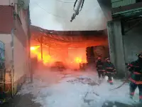 Atölyede yangın