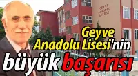 ÜNİVERSİTEYE GİDEN YOL GEYVE ANADOLU LİSESİNDEN GEÇER