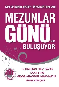GEYVE İMAM HATİP LİSESİ MEZUNLARI BULUŞACAK