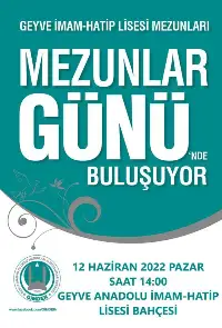 GEYVE İMAM HATİP LİSESİ MEZUNLARINDAN DAVET