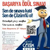 GEYVE ÇÖZÜM KURSU BAŞARIYA ÖDÜL SINAVI DÜZENLEDİ