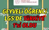Türkiye Birincisi Geyve'den