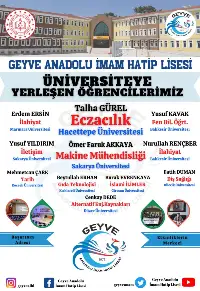 GEYVE ANADOLU İMAM HATİP LİSESİNİN GURUR TABLOSU