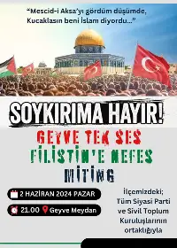 GEYVE TEK SES, FİLİSTİN'E NEFES MİTİNGİ