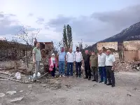 MHP Heyetinden Yangından Etkilenen Taşoluk'a 'Geçmiş Olsun' Ziyareti