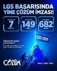 LGS BAŞARISINDA YİNE ÇÖZÜM İMZASI!